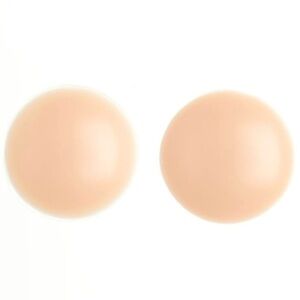 (PACK OF 2) Seamless Nude Silicone Reusable Nipple Covers (Beige)